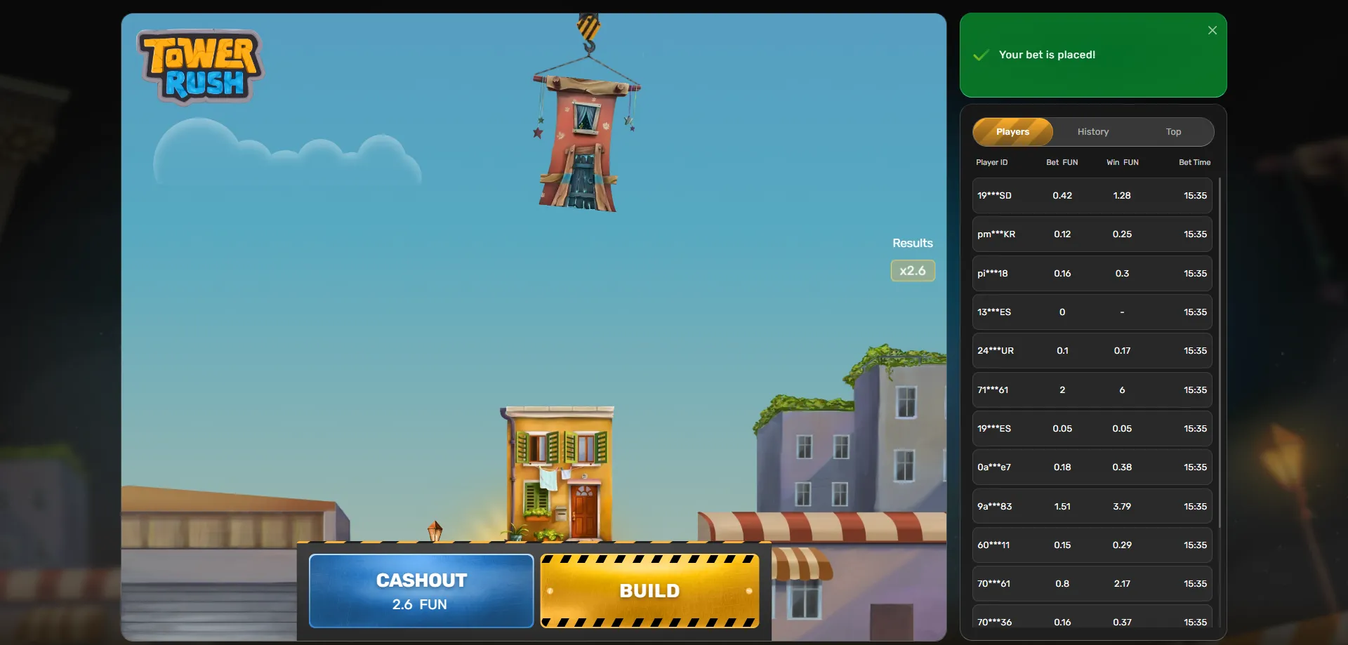 لعبة tower rush 1xbet في كازينو وان اكس بيت الرسمي
